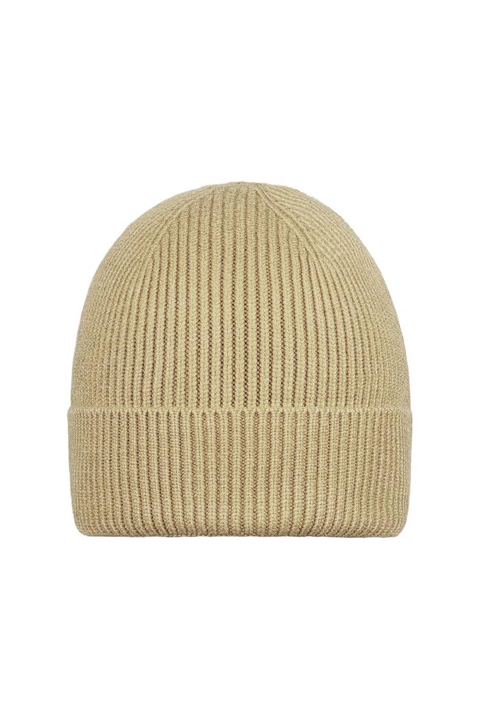 Chapeau d'hiver couleur sable Acrylique 