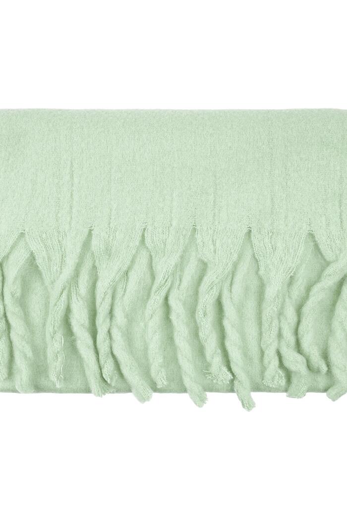 Kışlık eşarp düz renk Mint Polyester Resim4