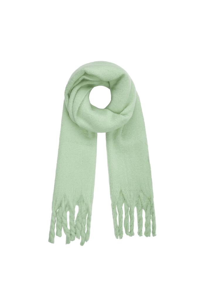 Winter scarf solid color Mint Polyester 