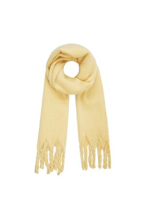 Winter scarf solid color Yellow Polyester h5 