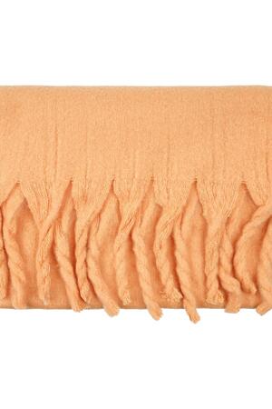 Wintersjaal effen kleur Oranje Polyester h5 Afbeelding4