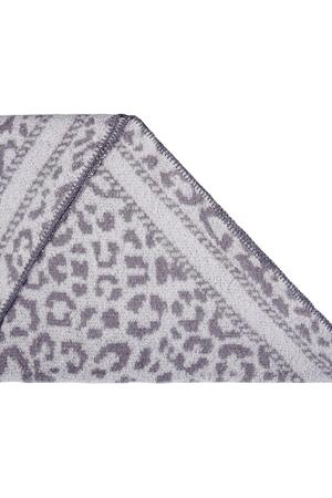 Sciarpa invernale con stampa animalier Grey Polyester h5 Immagine4