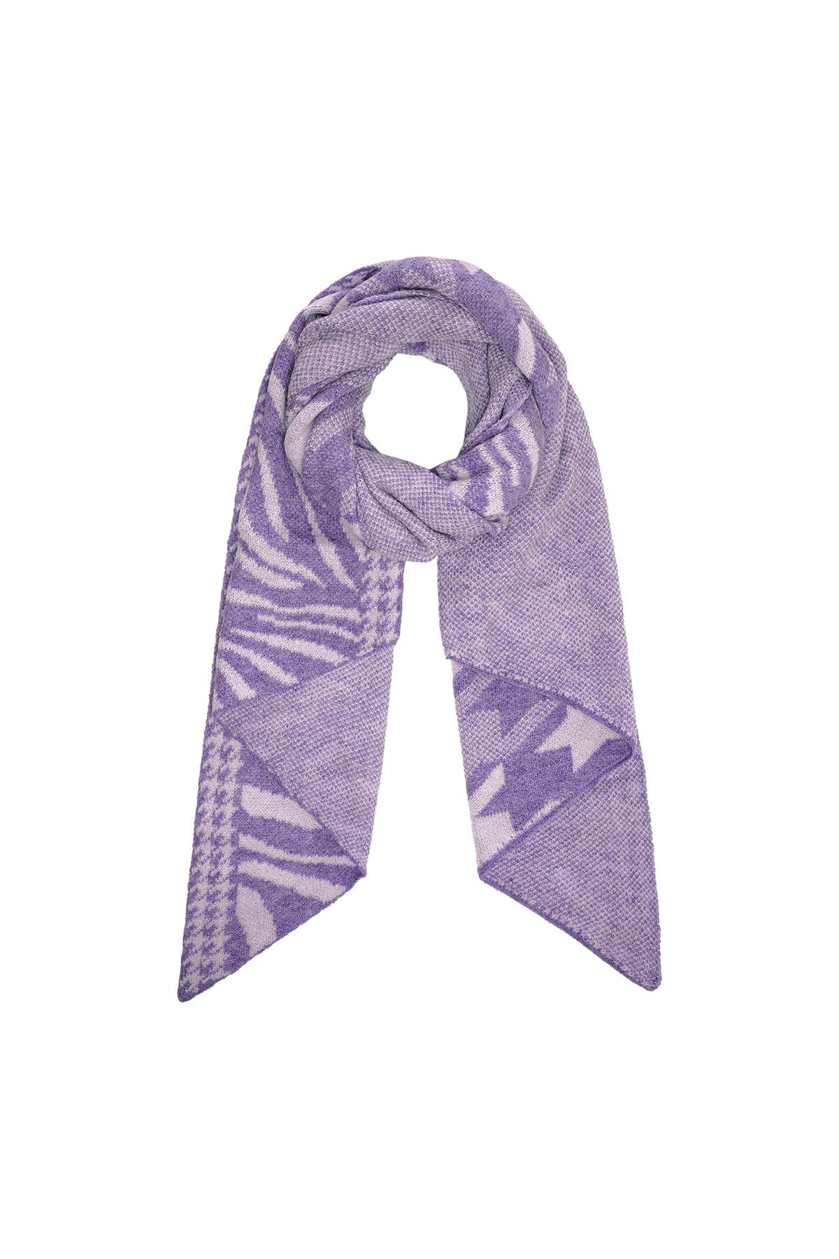 Scarf cozy winter Purple Acrylic 2