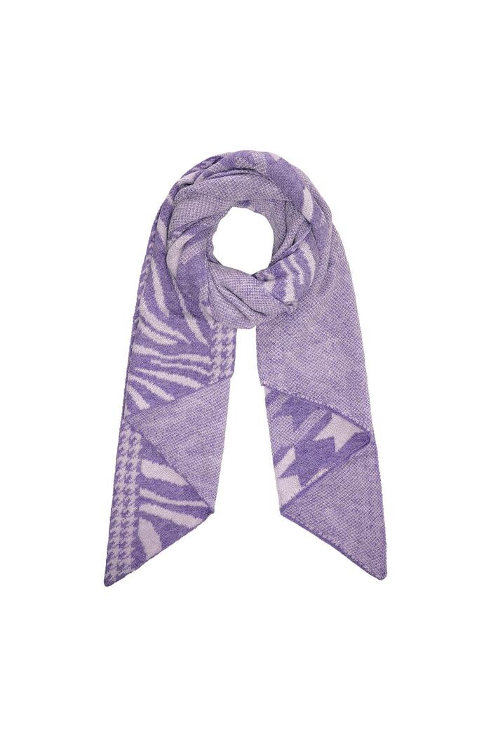 Sciarpa invernale accogliente Purple Acrylic 