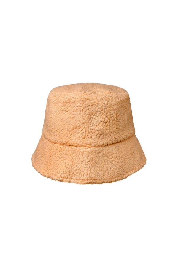 Sombrero de pescador con textura de peluche
