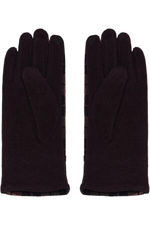 Geblokte handschoenen Grijs Polyester One size h5 Afbeelding5