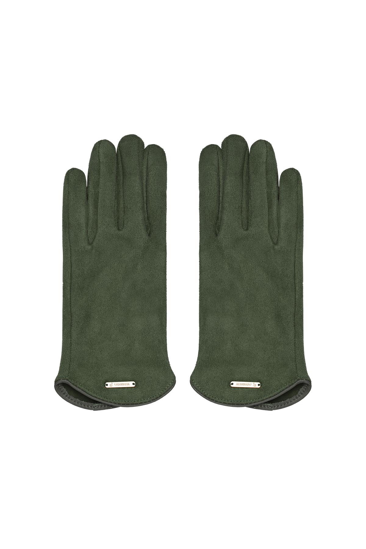 Classic gloves green Polyester One size 
