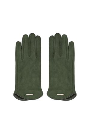 Klasik eldiven yeşil Green Polyester One size h5 