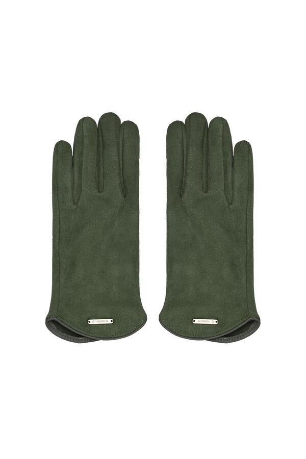 Klassische Handschuhe grün Polyester One size
