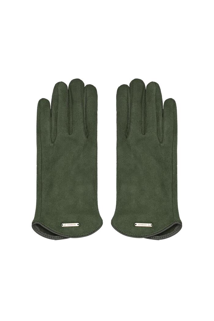 Klassische Handschuhe grün Polyester One size 