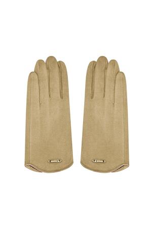 Klassische Handschuhe beige Polyester One size h5 