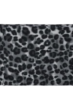 Schal mit Animal-Print Schwarz Polyester h5 Bild3