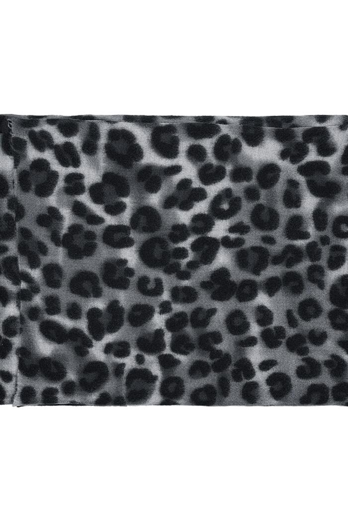 Schal mit Animal-Print Schwarz Polyester Bild3