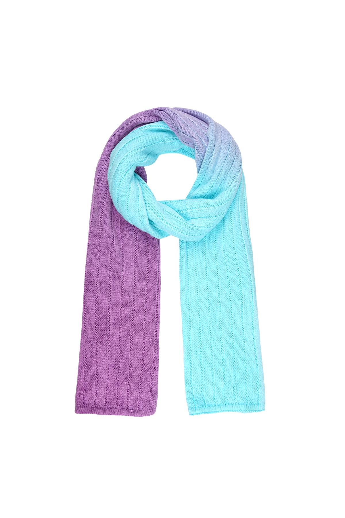 Tie dye scarf Blue Acrylic h5 