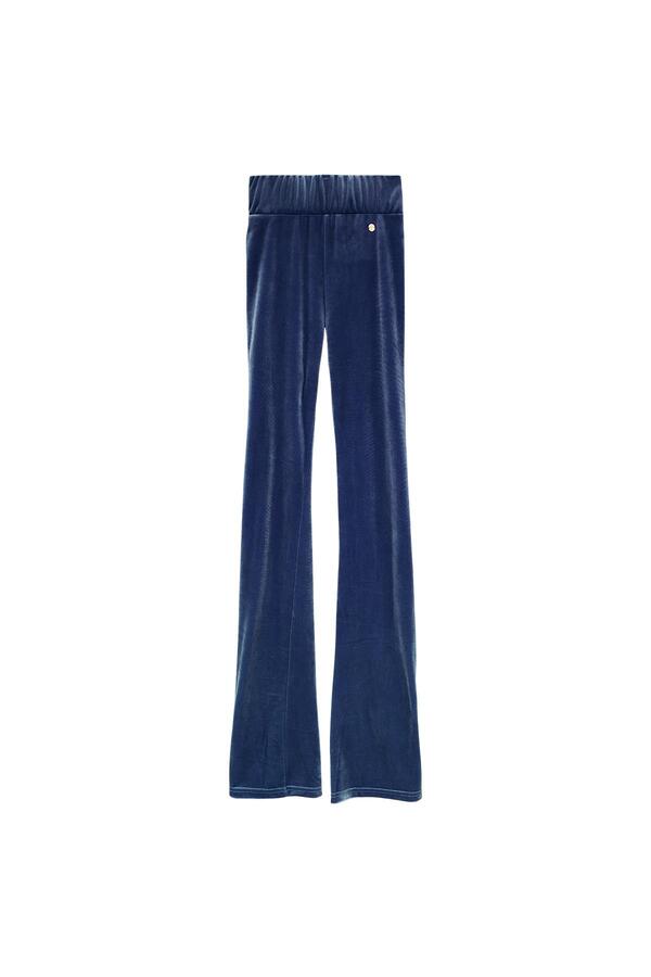 Velvet flared pants Blue L