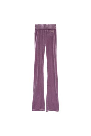 Velvet flared pants Purple S h5 
