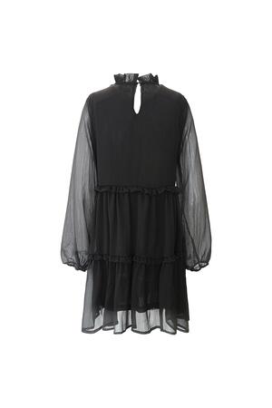 Kleid aus Chiffon mit Rüschen Schwarz XS h5 