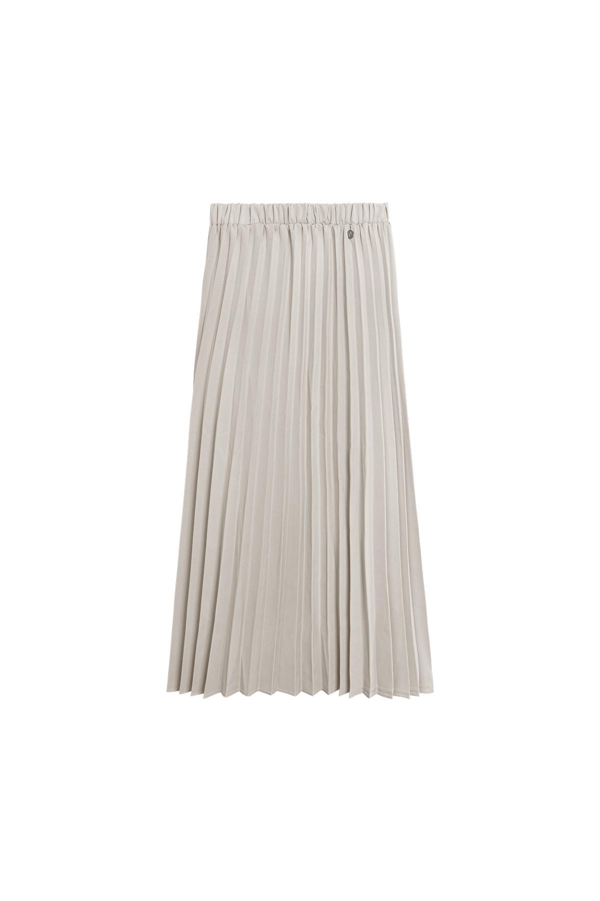 Faltenrock Taupe S