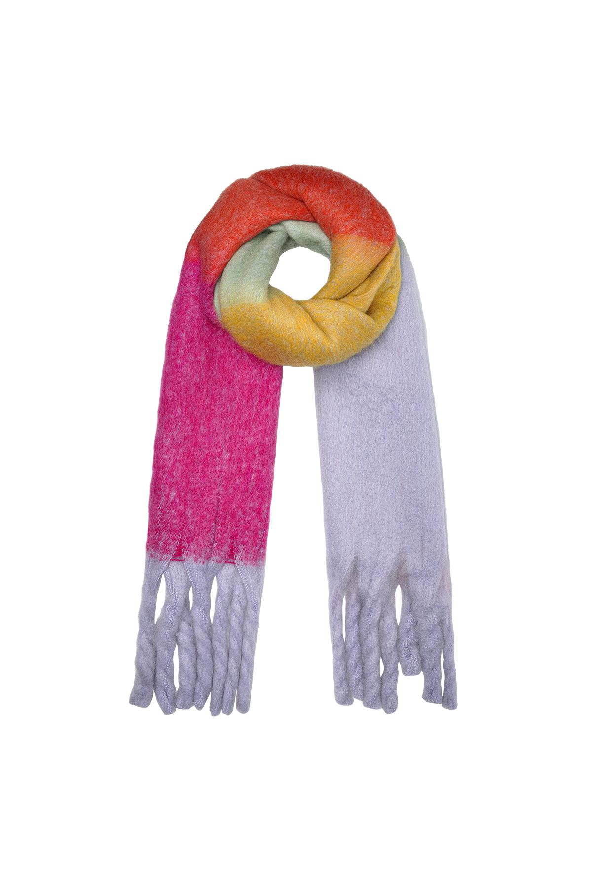 Scarf light colors Rose Polyester 2