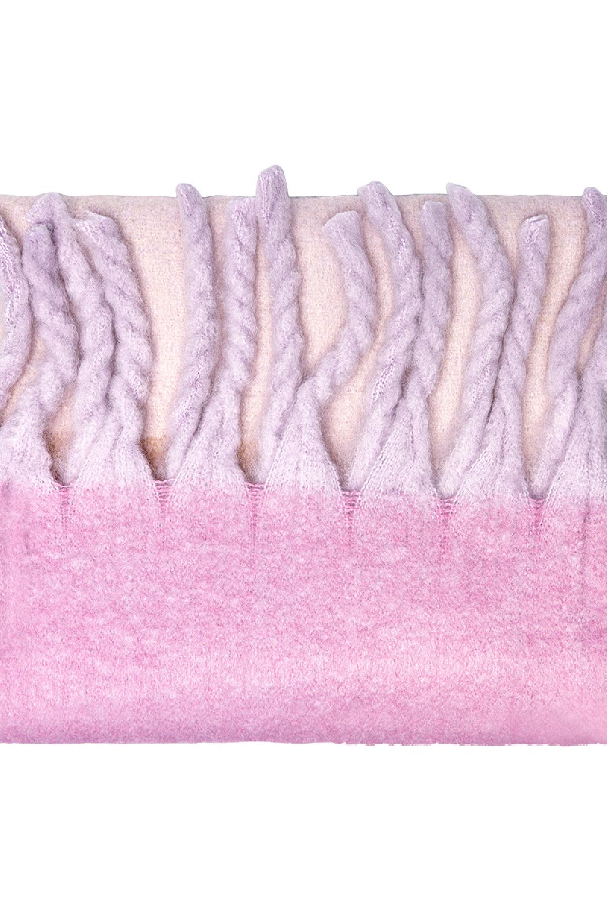 Sjaal lichte kleuren Rosé Polyester Afbeelding3