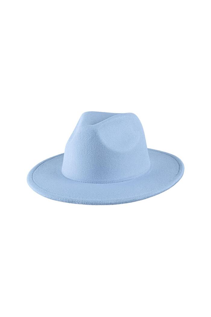 Chapeau fédora Bleu Polyester 