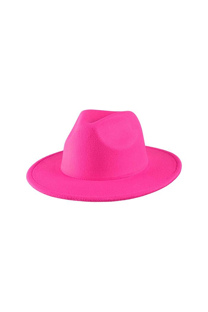 Chapeau fédora Rosé Polyester 