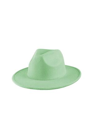 Chapeau Fedora menthe Polyester h5 