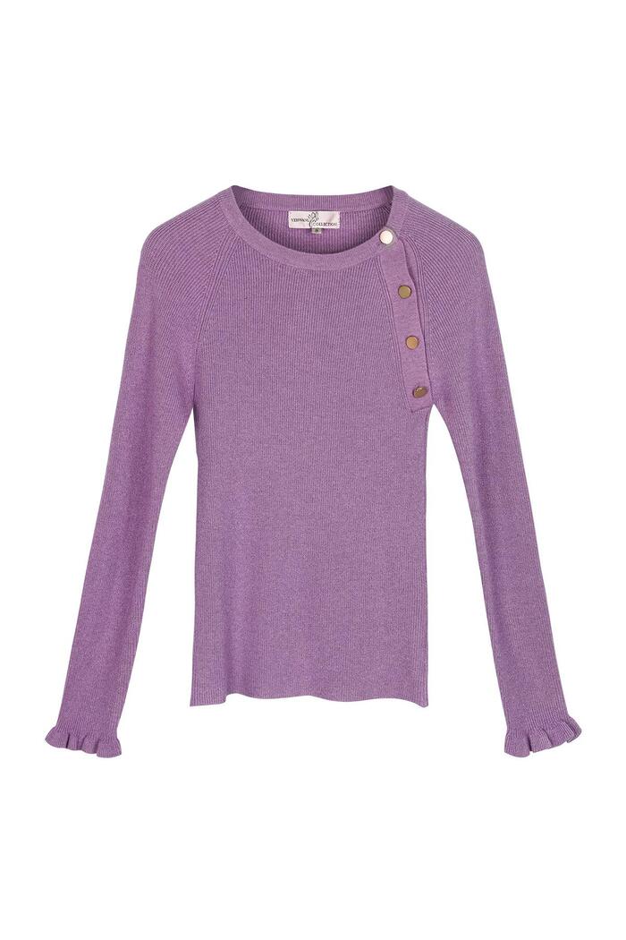 Pullover with buttons Purple S 