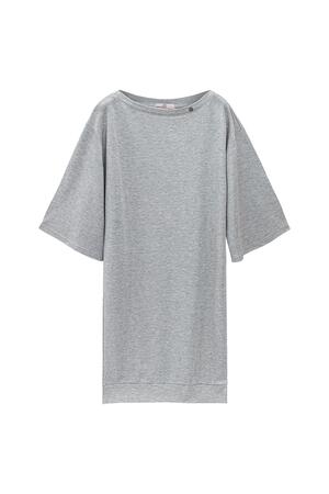 Parlak kaplamalı tişört elbise Grey M h5 
