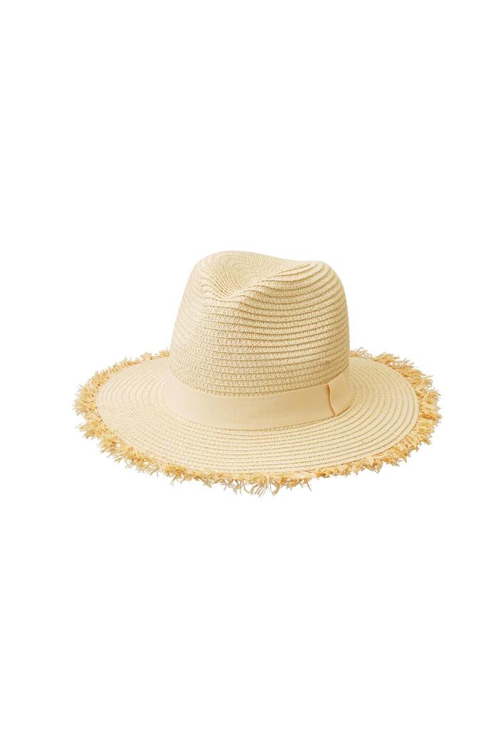 Sombrero de paja con detalle Blanco marfil Paper 