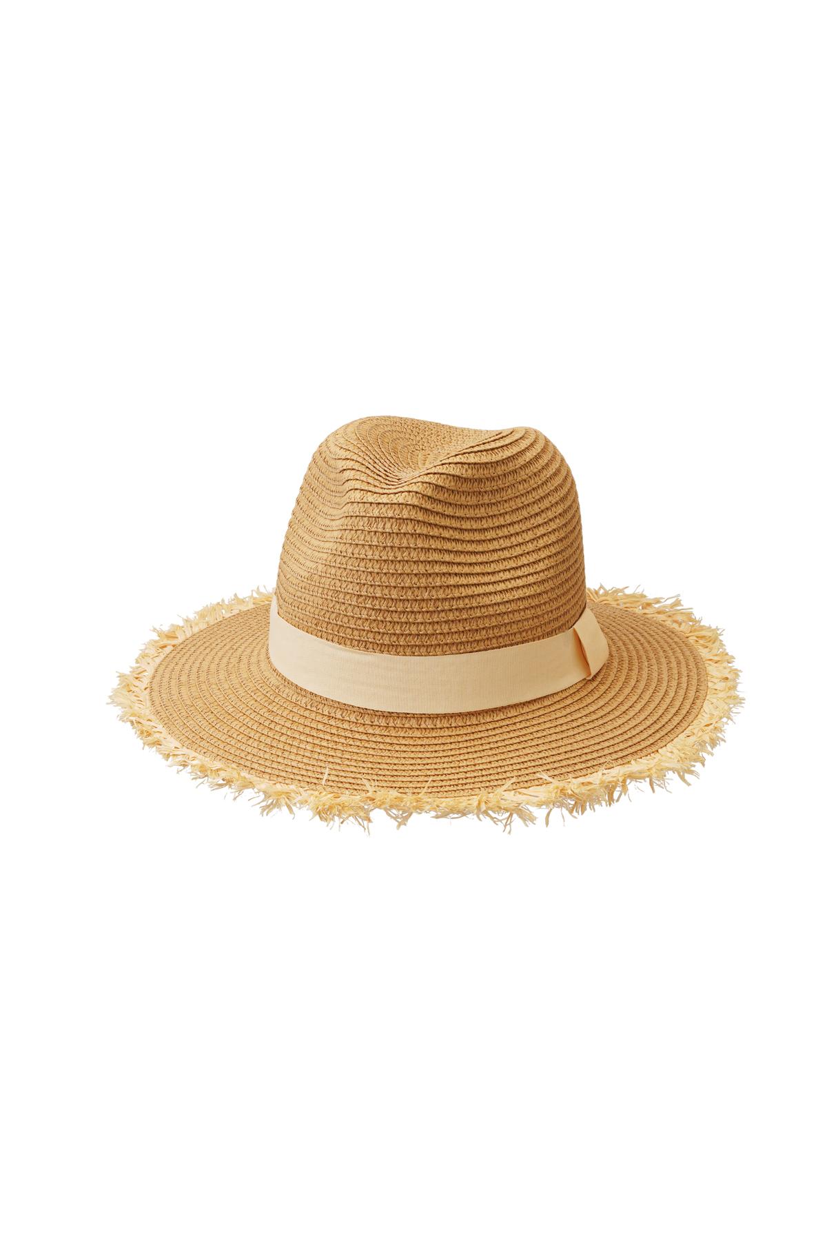 Chapeau de paille avec détail Beige Paper