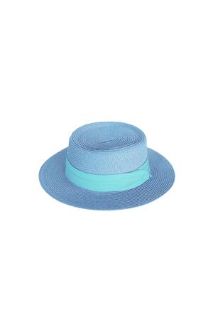 Renkli Hasır Şapka Light Blue Paper h5 