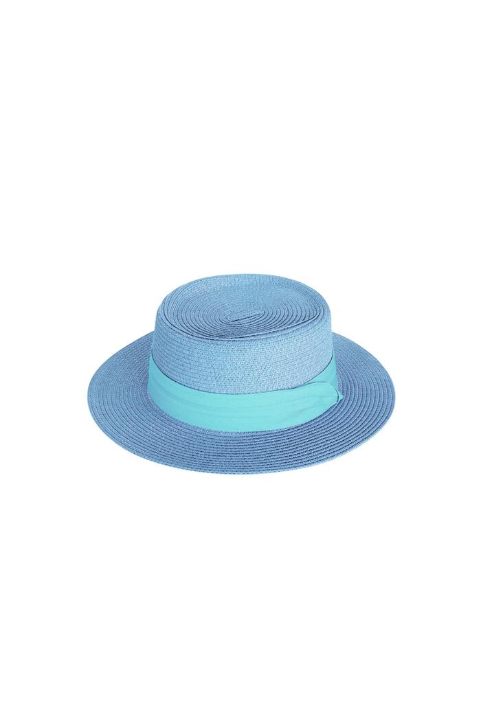 Renkli Hasır Şapka Light Blue Paper 
