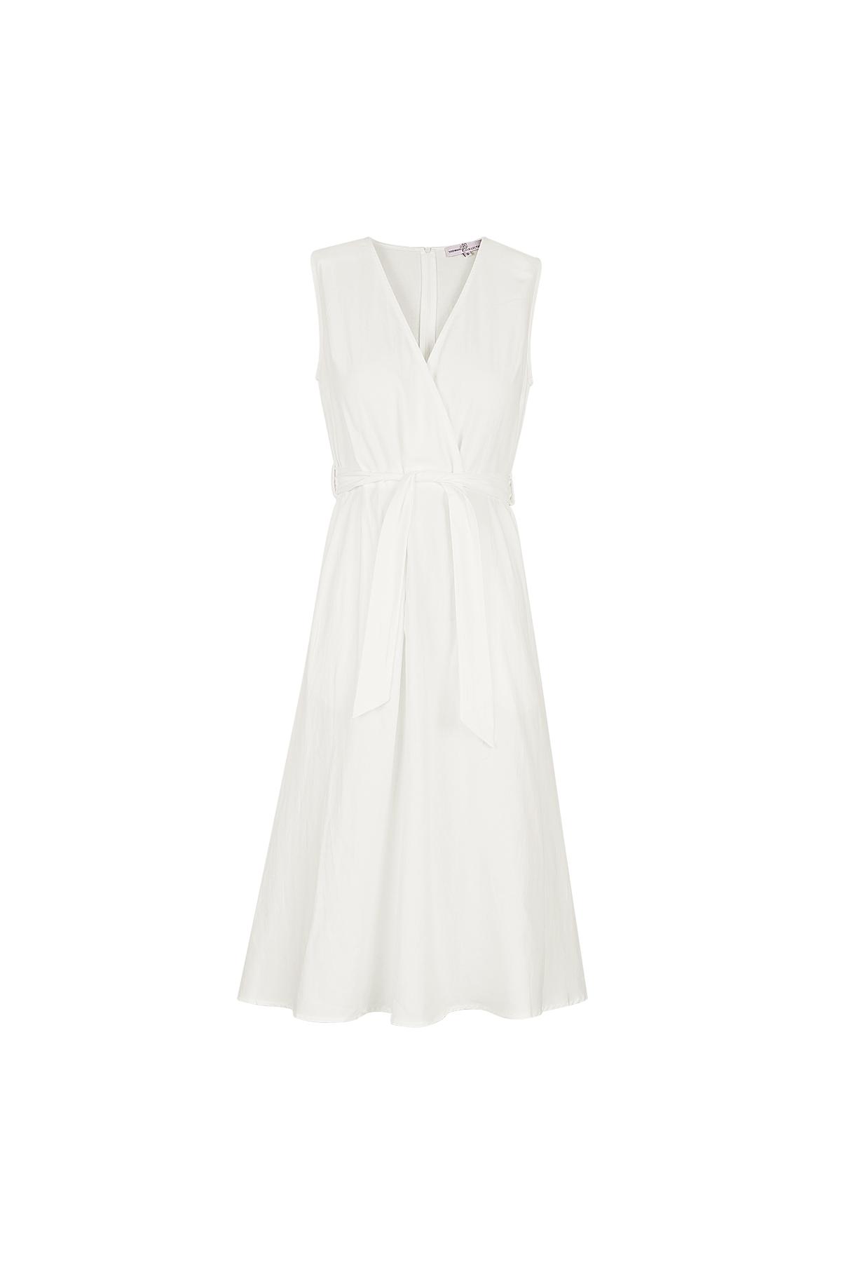 Cotton dress with pockets Off-white S
