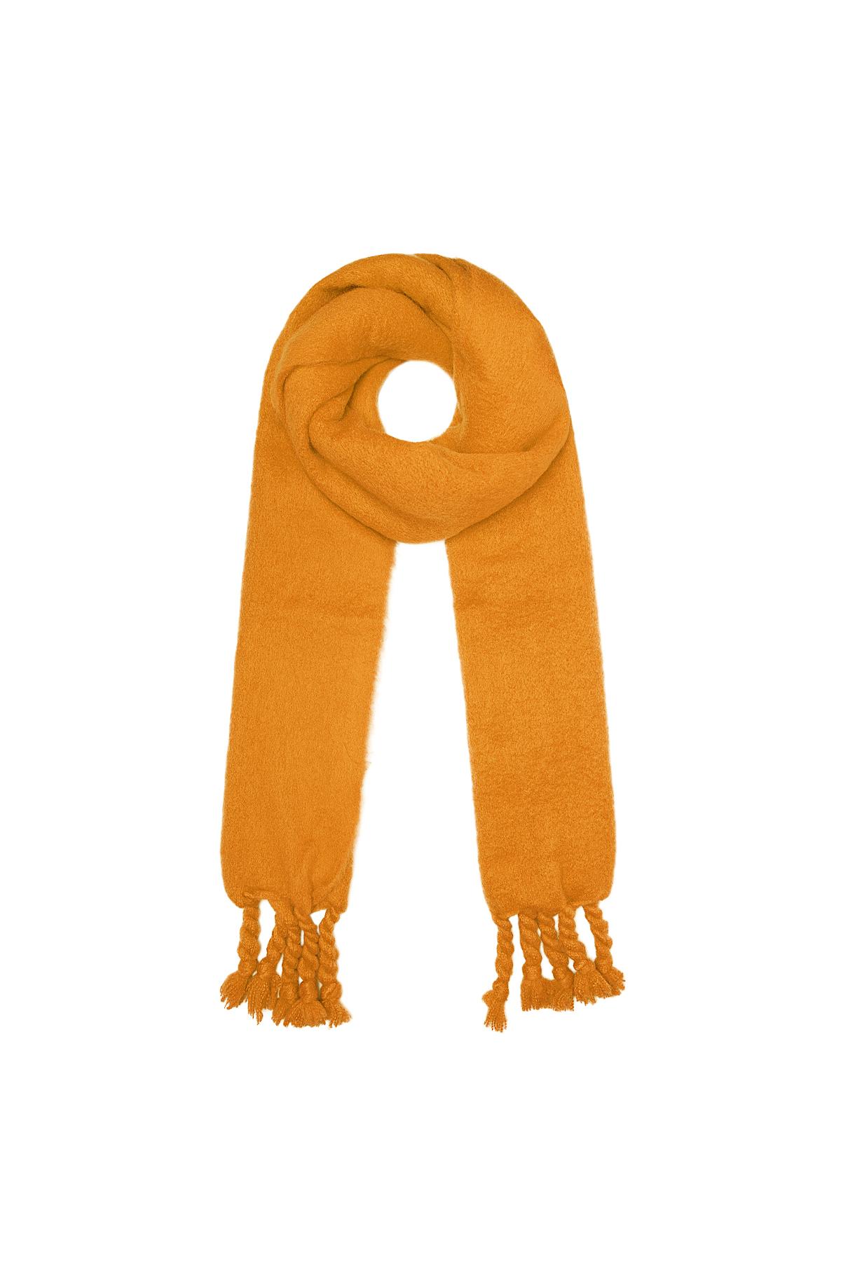 Bufanda de invierno color liso naranja Poliéster