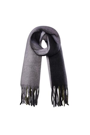 Winter scarf ombré colors Grey Polyester h5 