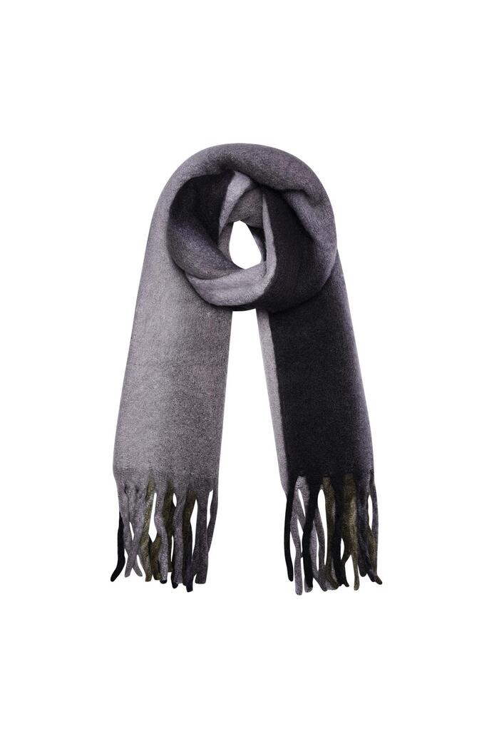 Winter scarf ombré colors Grey Polyester 