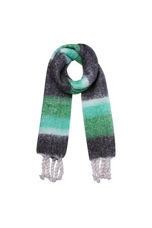 Winter scarf with ombré effect green Polyester h5 