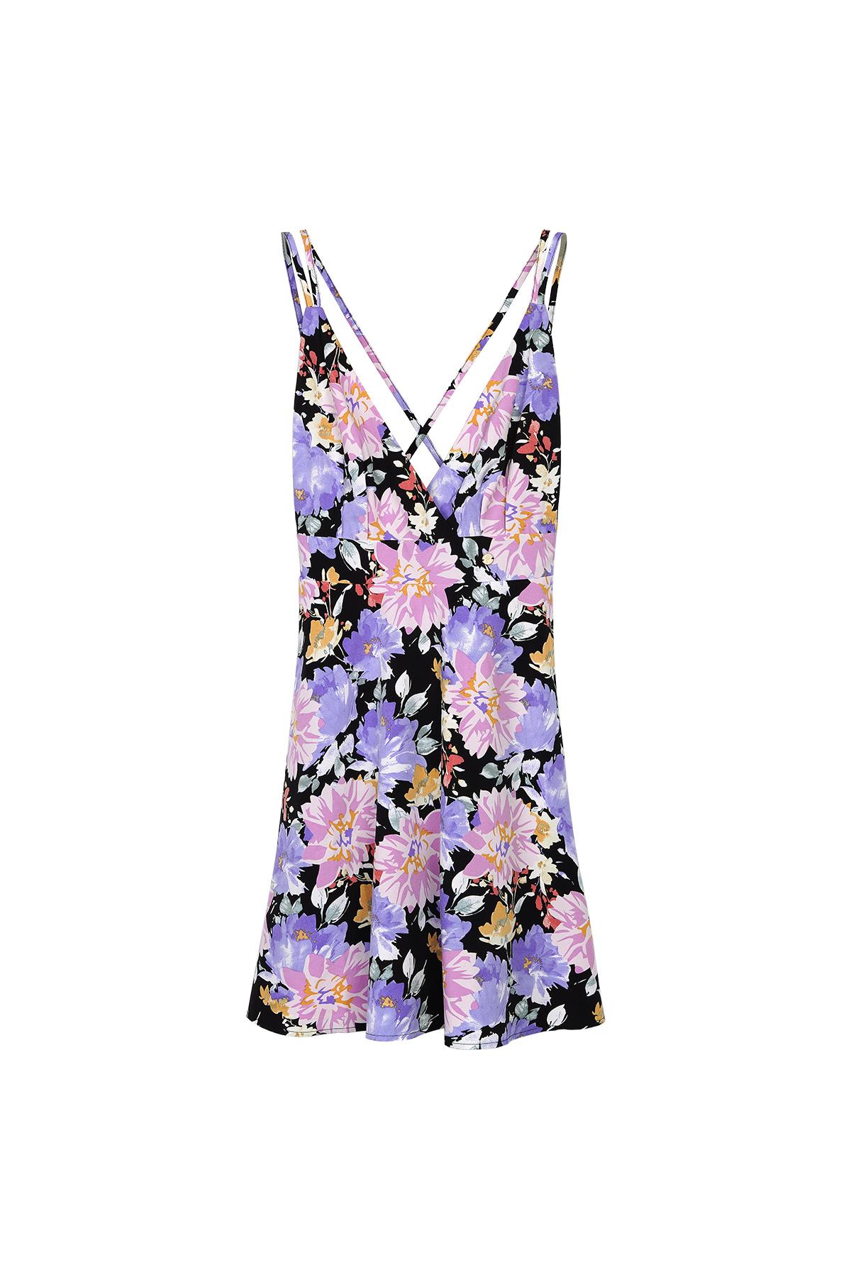 Flower sundress Black Multi L