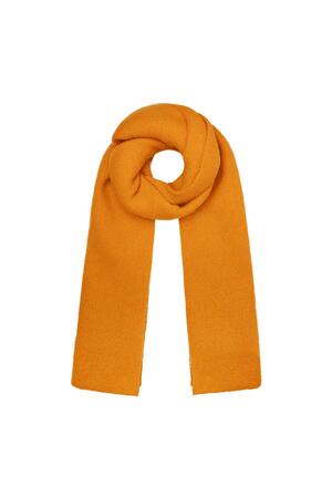 Soft winter scarf solid orange Polyester h5 
