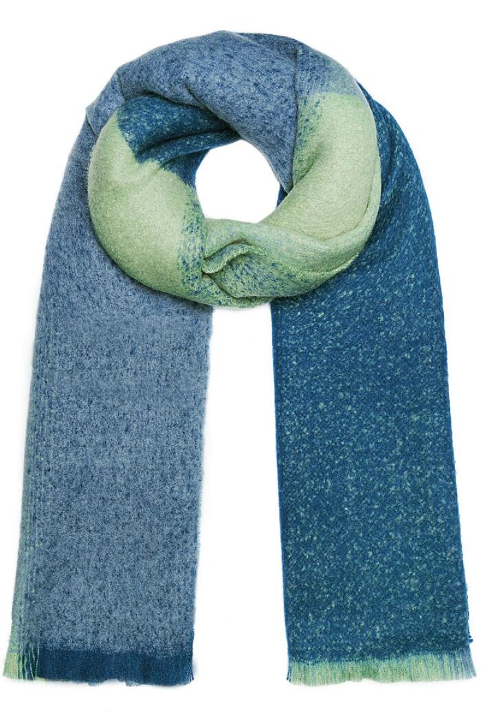 Sjaal kleurovergang fuchsia & blauw Polyester 