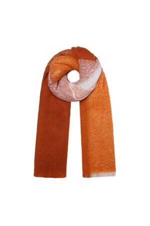 Sjaal kleurovergang oranje Polyester h5 