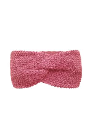 Warm winter headband Pink Acrylic h5 