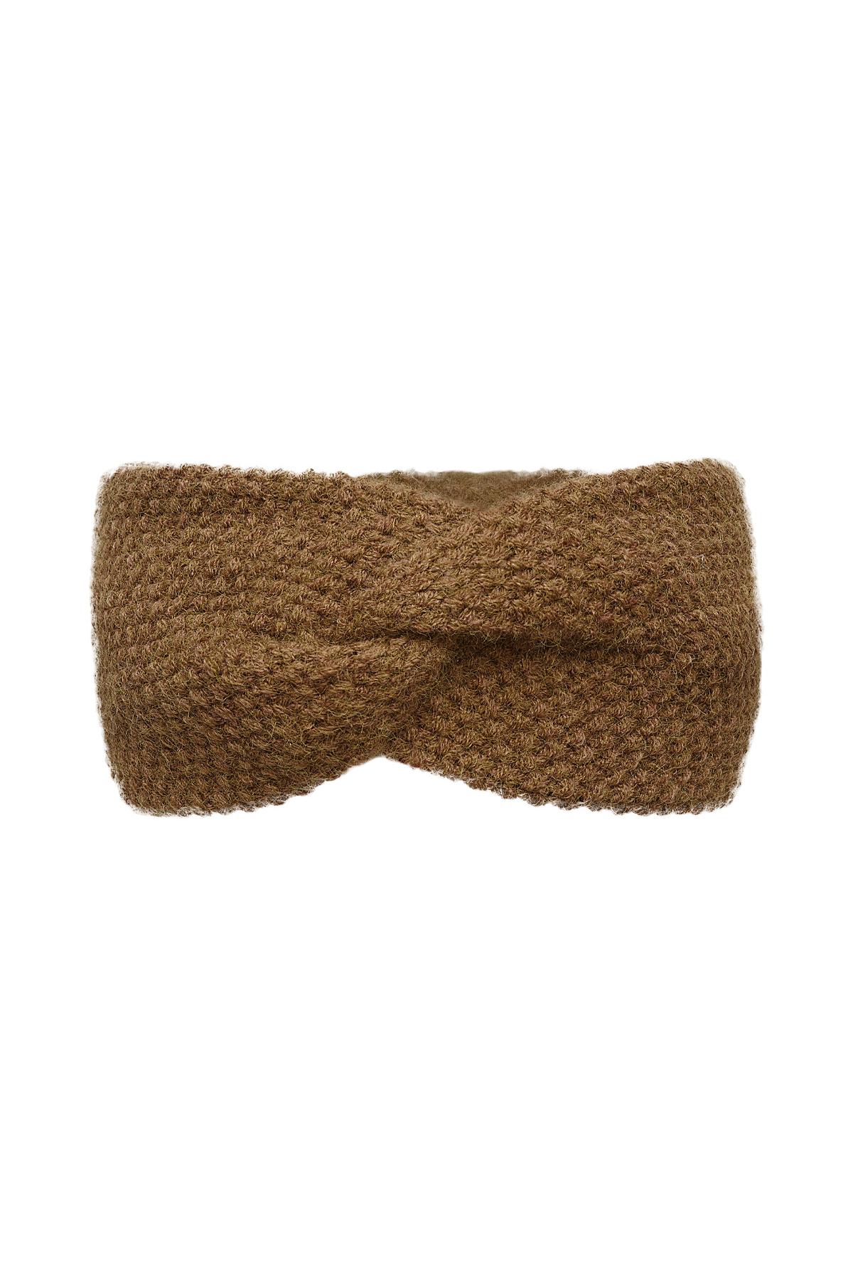 Warm winter headband Camel Acrylic h5 