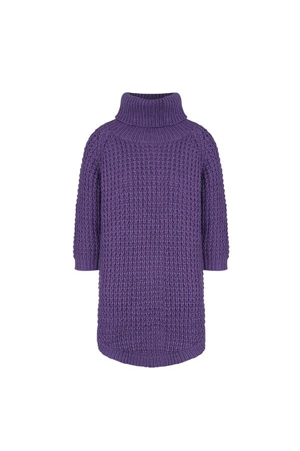 Long turtleneck sweater chunky knit