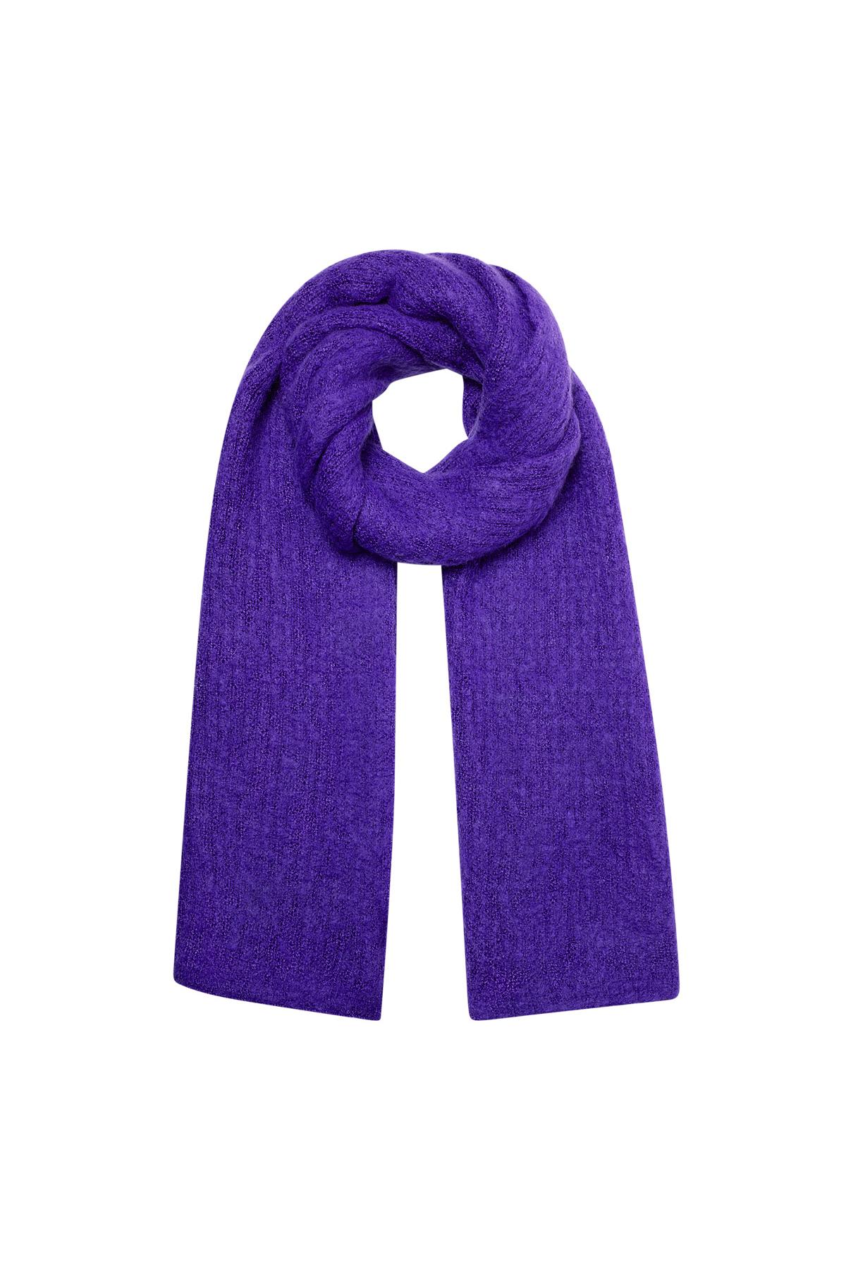 Scarf knitted plain - purple