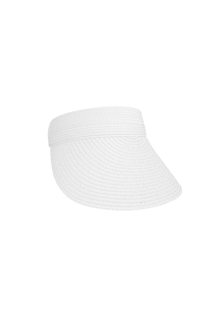 Sombrero de visera de paja Blanco Paper 