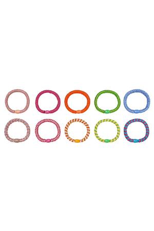 Bracelets élastiques à cheveux Multicouleur Polyester h5 Image4