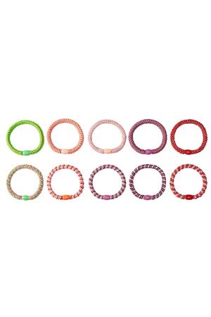 Bracelets élastiques à cheveux Multicouleur Polyester h5 Image2