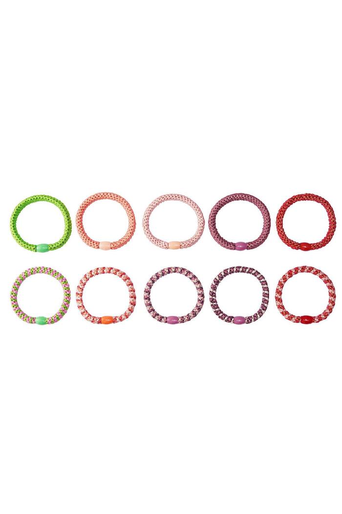 Haarelastiekjes bracelet Multi Polyester Afbeelding2